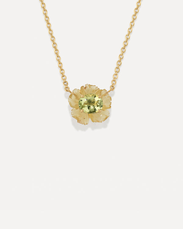 irene neuwirth One of a Kind Tropical Flower Necklace 18k Yellow Gold