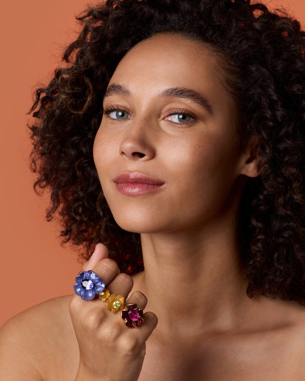 Irene Neuwirth One Of A Kind Tropical Flower Ring 18k Rose Gold