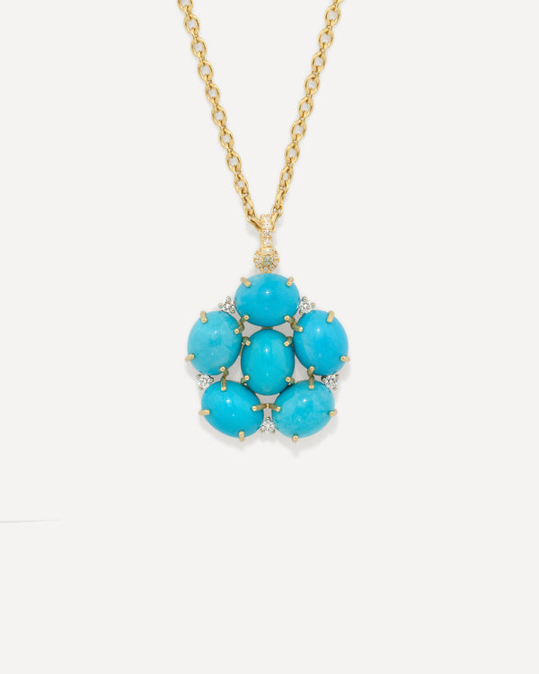 Irene Neuwirth Pavé Classic Diamond Floret Necklace 18k Yellow Gold