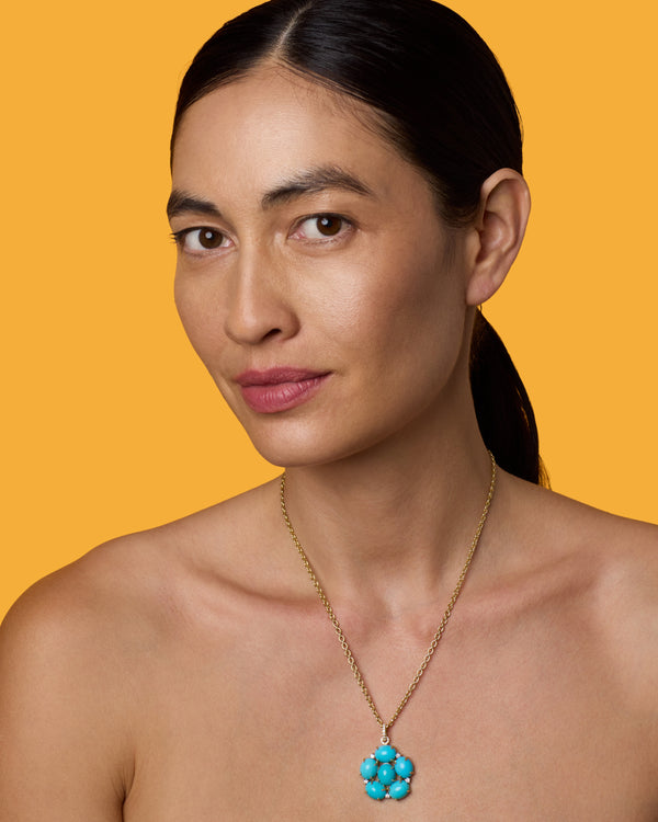 Irene Neuwirth Pavé Classic Diamond Floret Necklace 18k Yellow Gold