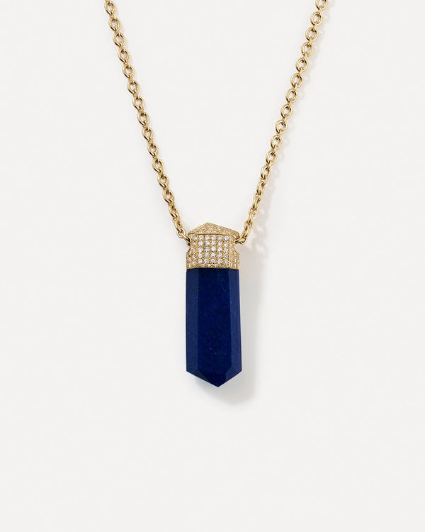 irene neuwirth Pavé Crystal Pendant Necklace 18K Yellow Gold