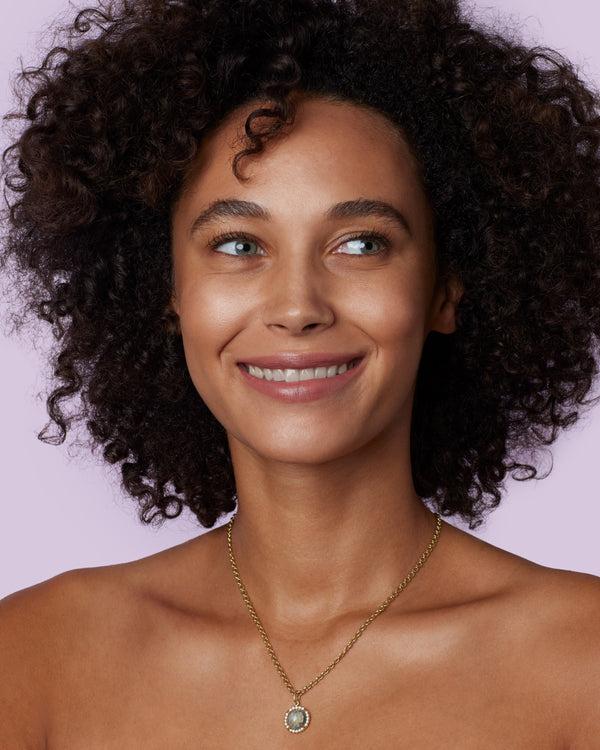 Irene Neuwirth Pavé Halo Medium Classic Charm 18K Yellow Gold