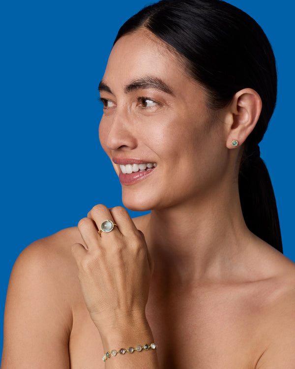 Irene Neuwirth Pavé Halo Medium Classic Ring 18k Rose Gold