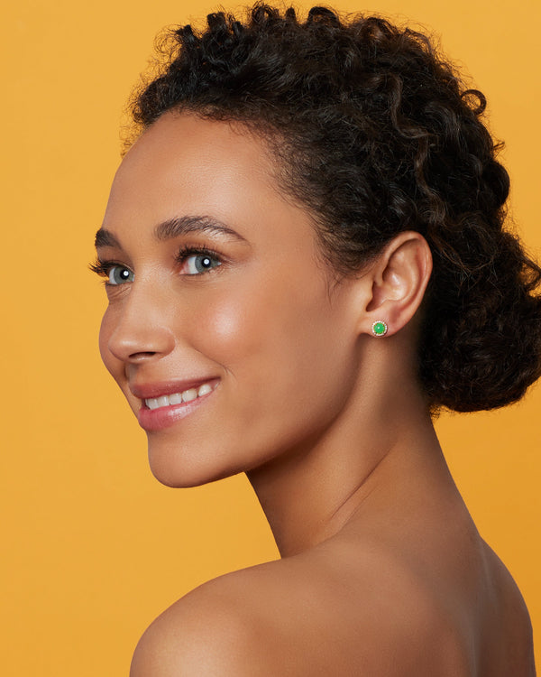 Irene Neuwirth Pavé Halo Small Classic Studs 18K Rose Gold