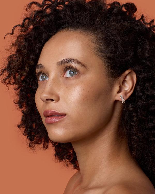 Irene Neuwirth Pavé "Little Filly" Studs 18k YELLOW GOLD