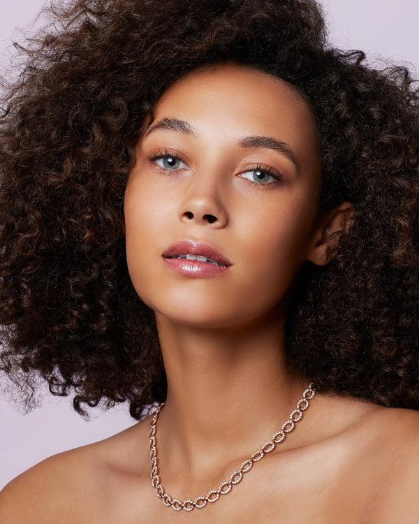 Irene Neuwirth Pavé Medium Oval Link Chain Necklace 18k Yellow Gold