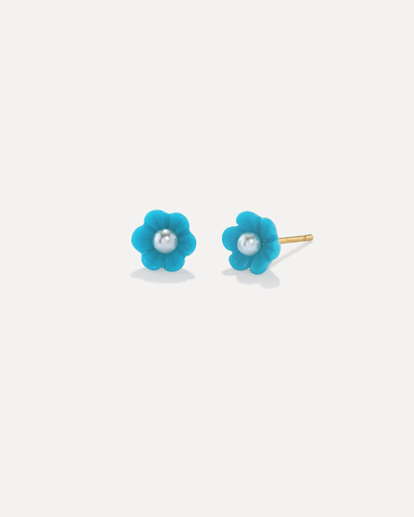 irene neuwirth Petite Cherry Blossom Studs 18k Yellow Gold