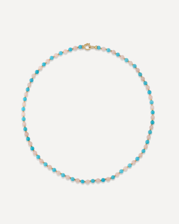 irene neuwirth Petite Gumball Gold Beaded Mixed Necklace 18k Yellow Gold