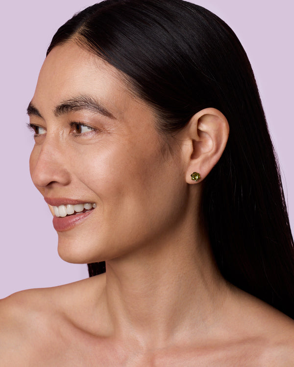 Irene Neuwirth Petite Tropical Flower Studs 18k Yellow Gold