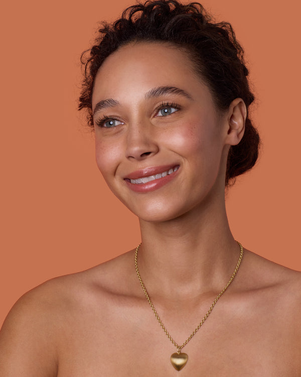 Irene Neuwirth Puffed Gold Love Necklace 18k Yellow Gold