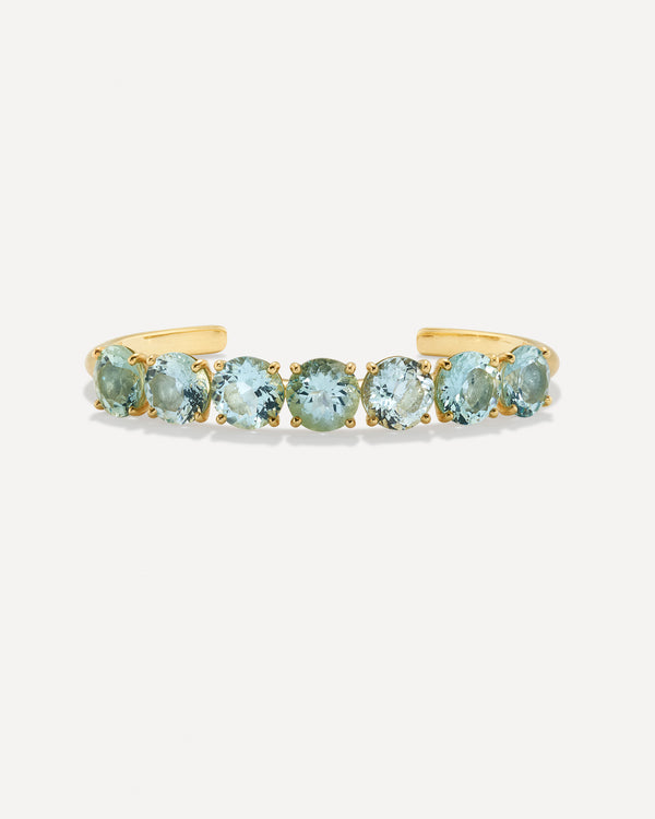 Irene Neuwirth Round Stone Gemmy Cuff 18k Yellow Gold