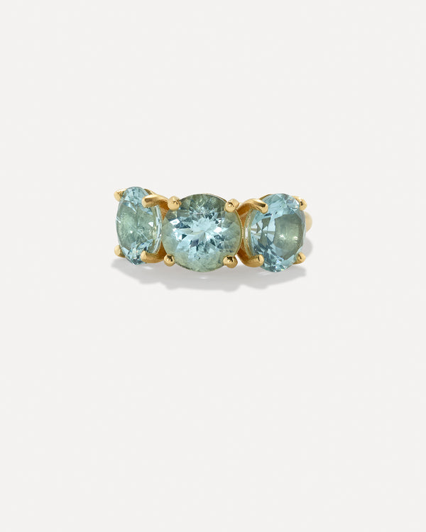 irene neuwirth Round Stone Gemmy Gem Ring 18k Yellow Gold