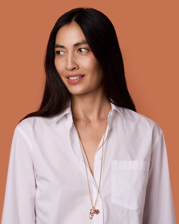 Irene Neuwirth Signature Oval Link Chain Long Necklace 18K Rose Gold