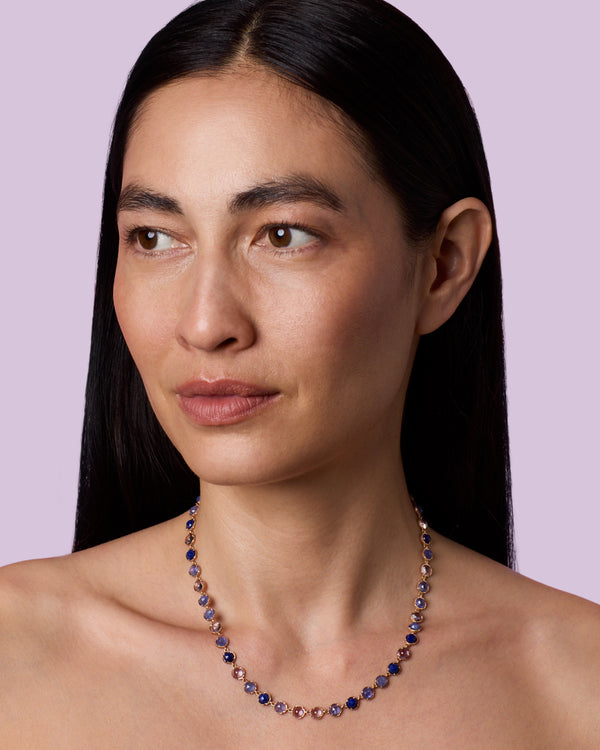 Irene Neuwirth Small Classic Link Mixed Necklace 18k Rose Gold