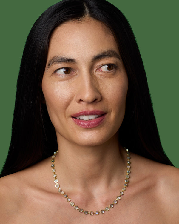 Irene Neuwirth Small Classic Link Mixed Necklace 18k Rose Gold