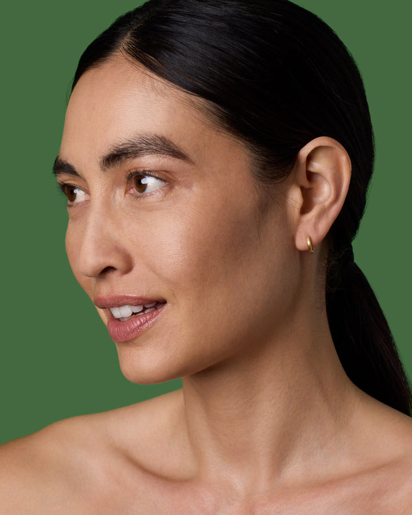 Irene Neuwirth Small Gold Classic Huggies 18k Rose Gold