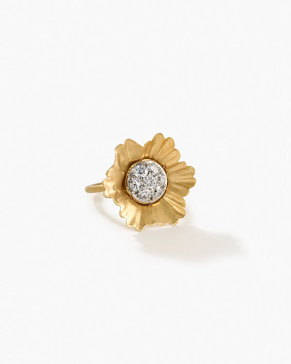 irene neuwirth Small Golden Blossom Super Bloom Ring 18K Yellow Gold