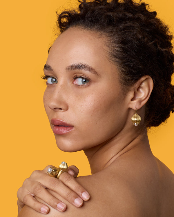 Irene Neuwirth Small Lily Of The Valley Golden Blossom Ring 18k Yellow Gold