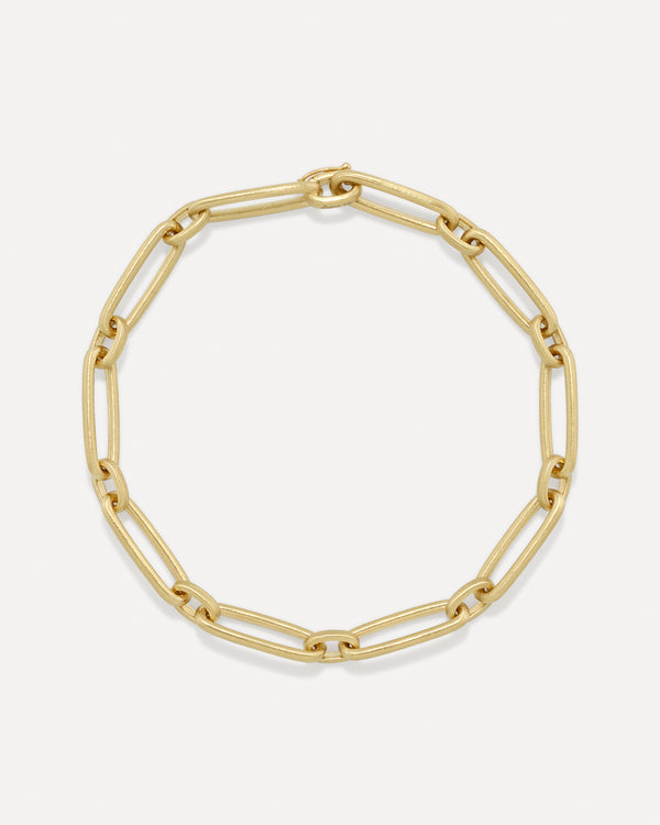 irene neuwirth Small Narrow Link Chain Bracelet 18K Yellow Gold