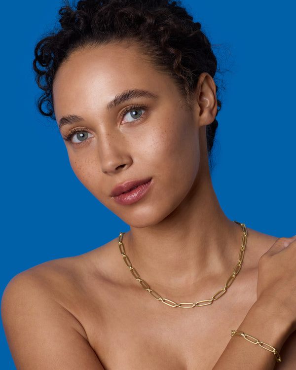 Irene Neuwirth Small Narrow Link Chain Necklace 18K Yellow Gold