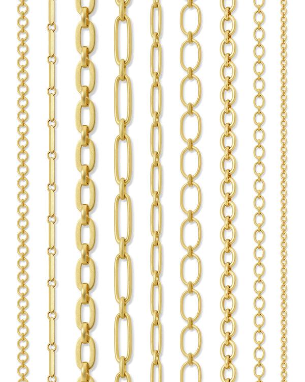 Irene Neuwirth Small Narrow Link Chain Necklace 18K Yellow Gold