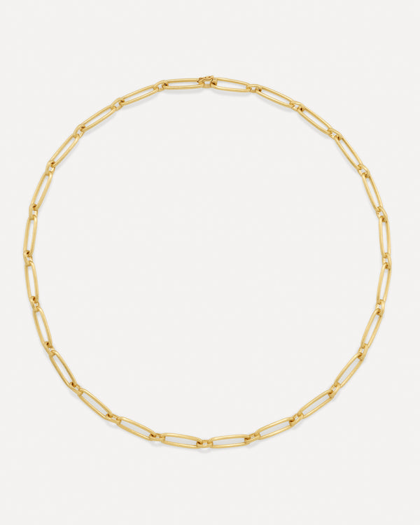 irene neuwirth Small Narrow Link Chain Necklace 18K Yellow Gold