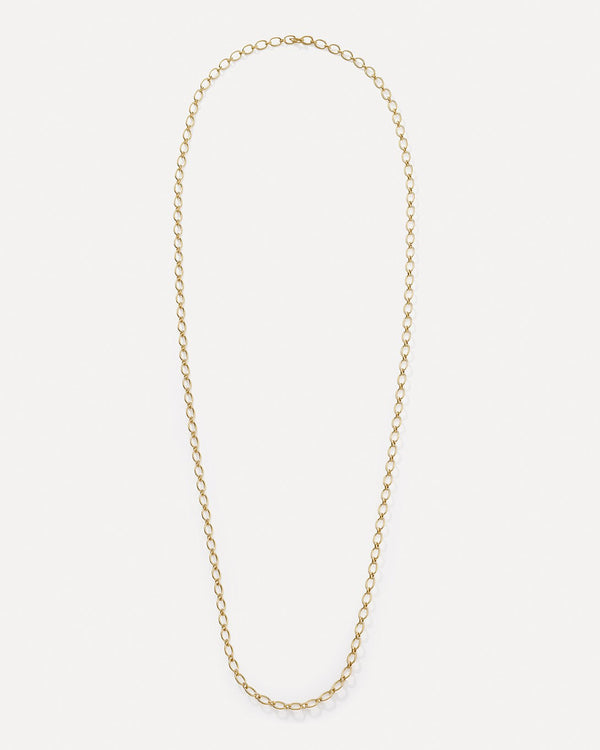 Irene Neuwirth Small Oval Link Chain Long Necklace 18K Rose Gold