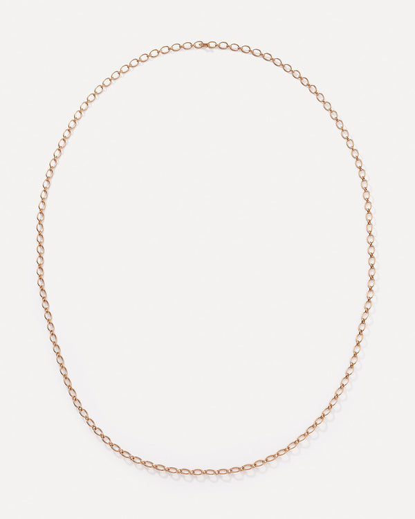 irene neuwirth Small Oval Link Chain Long Necklace 18K Rose Gold