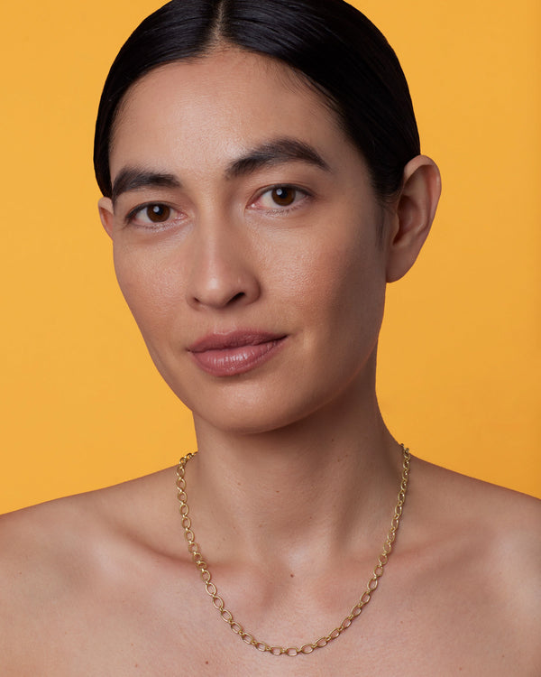 Irene Neuwirth Small Oval Link Chain Necklace 18K Yellow Gold