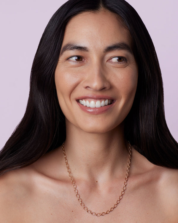 Irene Neuwirth Small Oval Link Chain Necklace 18K Yellow Gold