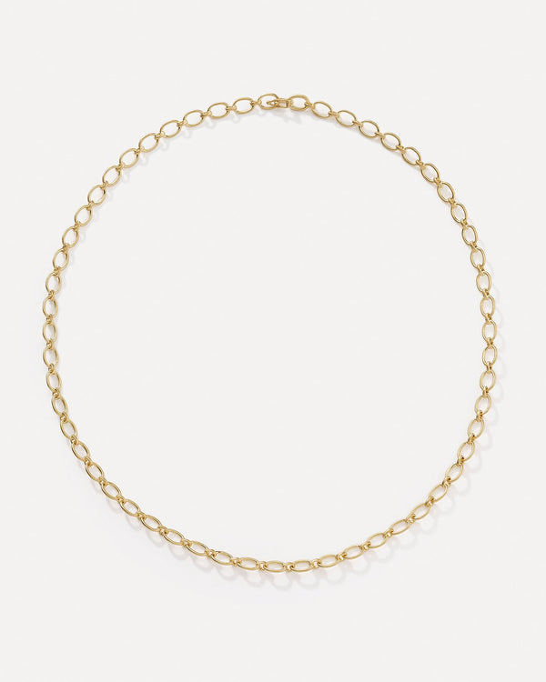 irene neuwirth Small Oval Link Chain Necklace 18K Yellow Gold