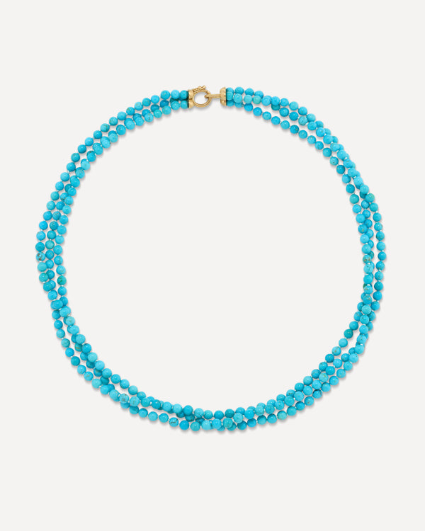 irene neuwirth Three Strand Gumball Candy Necklace 18k Yellow Gold