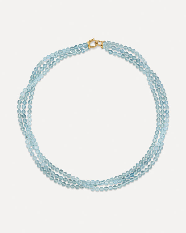 Irene Neuwirth Triple Strand Gumball Beaded Necklace 18K Yellow Gold