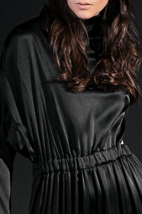 Irfé IRFE Black Silk Evening Dress