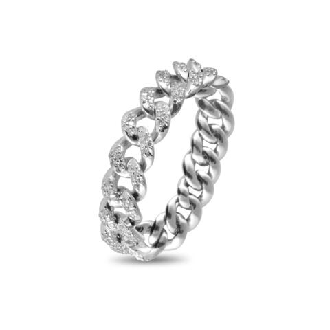 Irfé IRFE Chain Diamond White Gold Ring