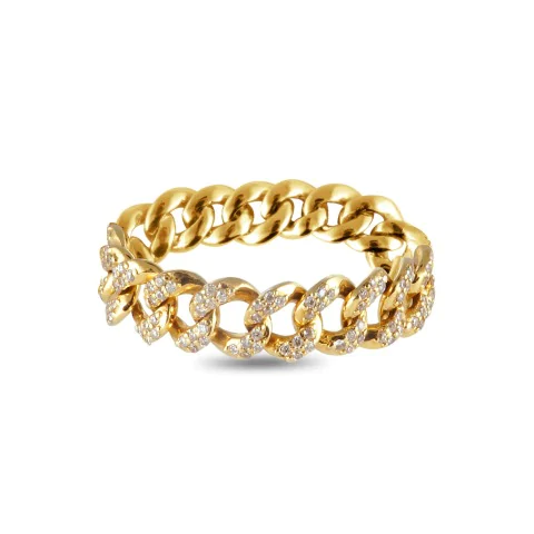 irfé IRFE Chain Diamond Yellow Gold Ring