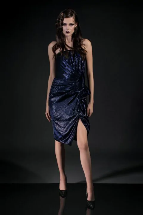 irfé IRFE Navy Bustier Evening Dress