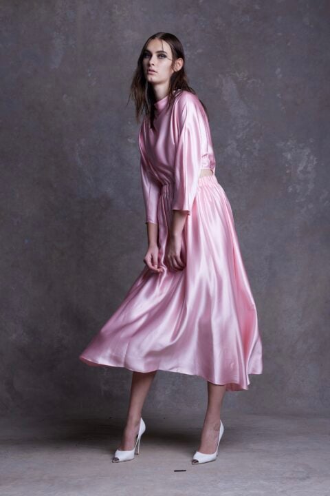Irfé IRFE Pink Silk Cocktail Dress