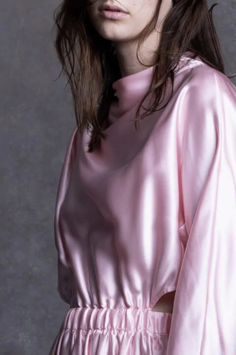 Irfé IRFE Pink Silk Cocktail Dress