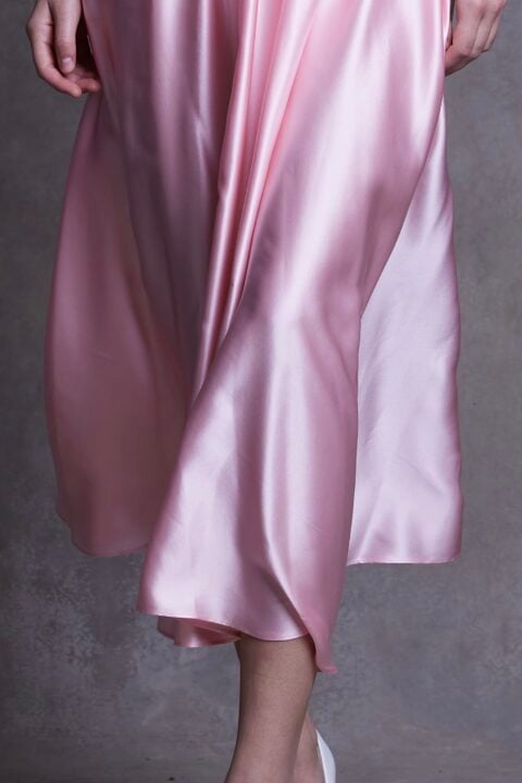 Irfé IRFE Pink Silk Cocktail Dress