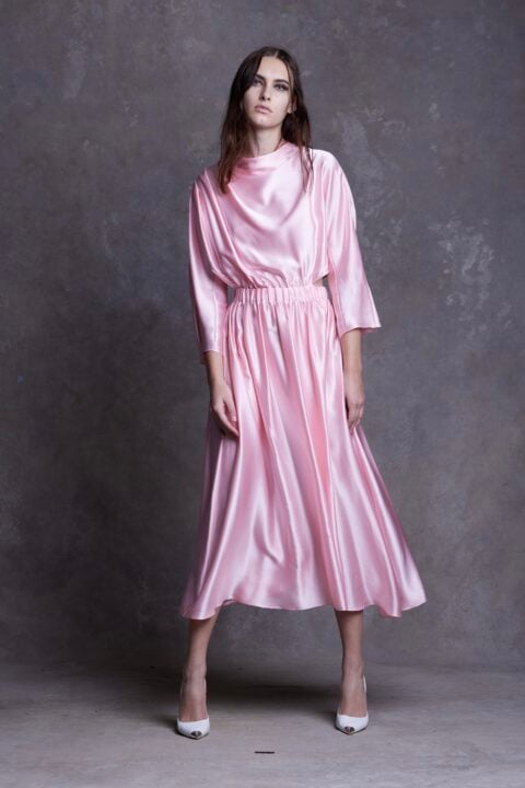 irfé IRFE Pink Silk Cocktail Dress