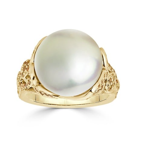 irfé IRFE Pelegrina Pearl with Diamonds Yellow Gold Ring