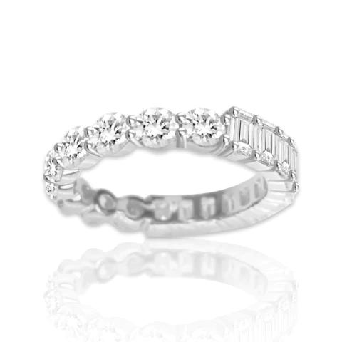 irfé IRFE Round and Emerald cut Diamonds White Gold Ring