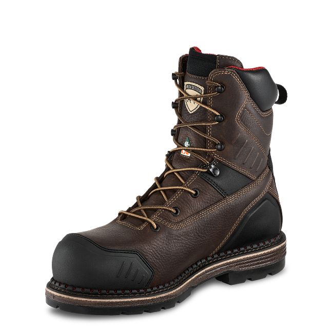 Irish Setter Edgerton XD Men's 8-inch Waterproof Leather Puncture Resistant Safety Toe Boot