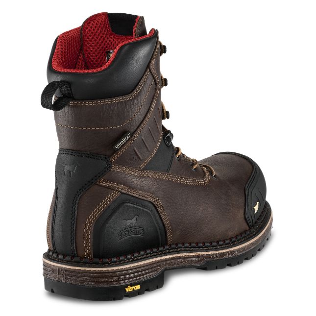 irish setter Edgerton XD Men's 8-inch Waterproof Leather Puncture Resistant Safety Toe Boot