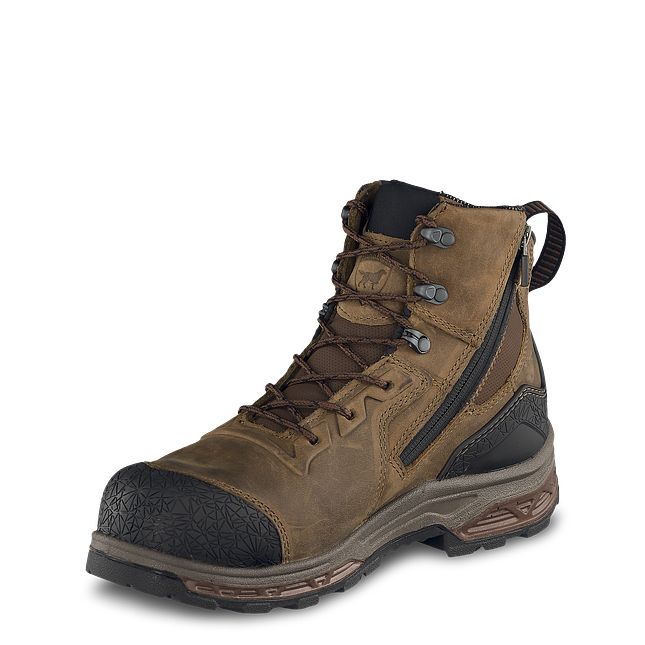 Irish Setter Kasota Men's 6-inch Waterproof Leather Safety Toe Side-Zip Boot