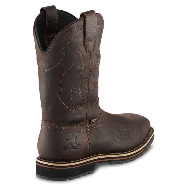 irish setter Kittson Men's 11-inch Waterproof Leather Safety Toe Pull-On Boot