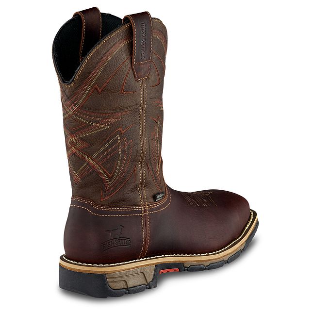 irish setter Marshall Men's 11-inch Waterproof Leather Safety Toe Pull-On Boot