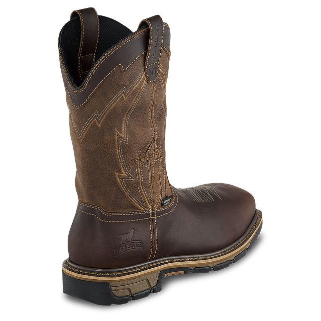 irish setter Marshall Men's 11-inch Waterproof Leather Safety Toe Pull-On Boot