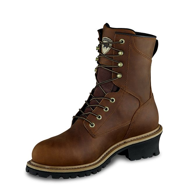 Irish Setter Mesabi Men's 8-inch Waterproof Leather Safety Toe Logger Boot